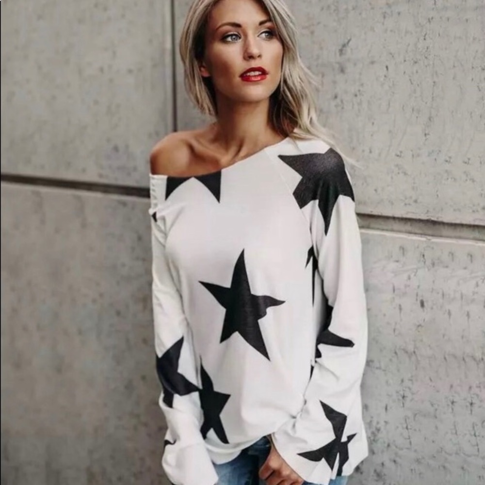NEW Star pattern Long Sleeve Top